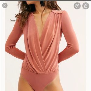 Free people turnt bodysuit in ginger spice